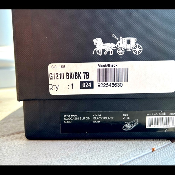 Coach Roccasin Slip on Suede Black 7 - Picture 5 of 5